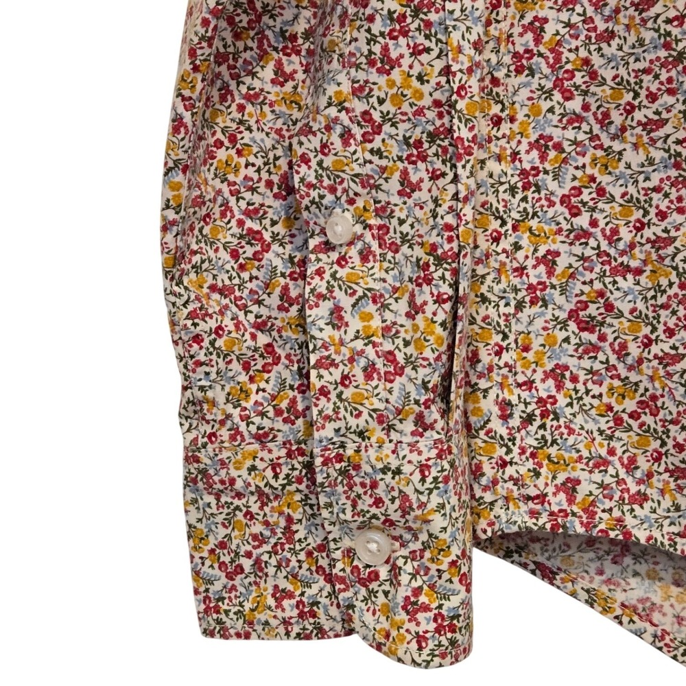 J.Crew Slim Flex Washed Floral Button Down Shirt Men's Medium - Picture 8 of 10